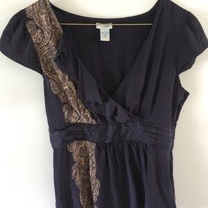 Purple silk Odille blouse